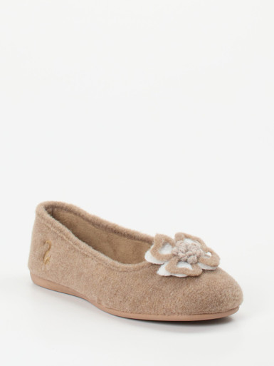 Thies – Ballerina-Hausschuh aus Filz beige