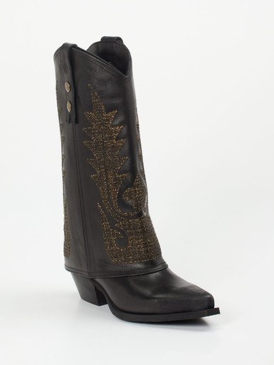 Konstantin Starke – Western Boots aus Kalbleder schwarz
