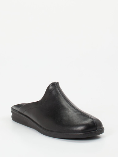 Josef Seibel Relax – Leder-Pantolette aus Kalbleder schwarz