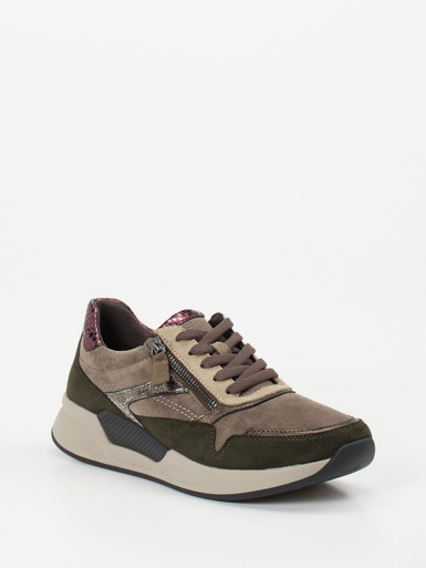 Gabor Comfort – Sneaker aus Veloursleder in Herbstfarben