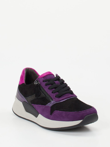 Gabor Comfort – Sneaker aus Veloursleder violett