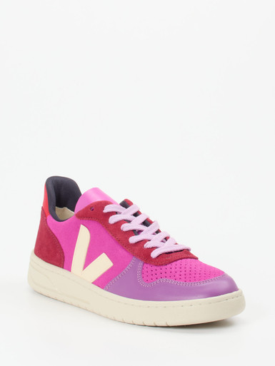 VEJA – Sneaker aus Textil und Veloursleder Fuchsia