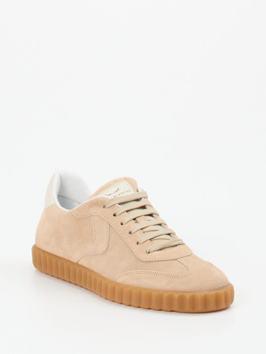Voile Blanche – Sneaker aus Veloursleder Beige