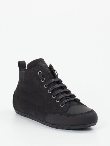 Candice Cooper – Mid-Top-Sneaker aus Nubukleder Schwarz