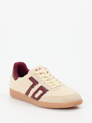Back 70 – Sneaker aus Velour und Textil beige
