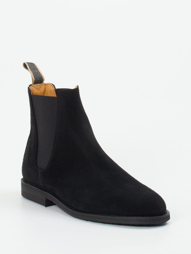 Ludwig Reiter – Chelsea Boots aus Veloursleder Schwarz