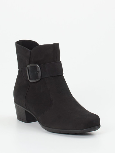 Solidus – Stiefelette aus Nubukleder in Schwarz