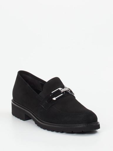 Semler – Loafer aus Veloursleder in Schwarz