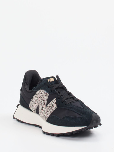 New Balance – Sneaker aus Veloursleder schwarz