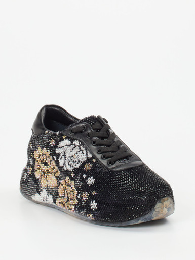 Rise – Fashion-Sneaker aus Metallic mit Strassbesatz