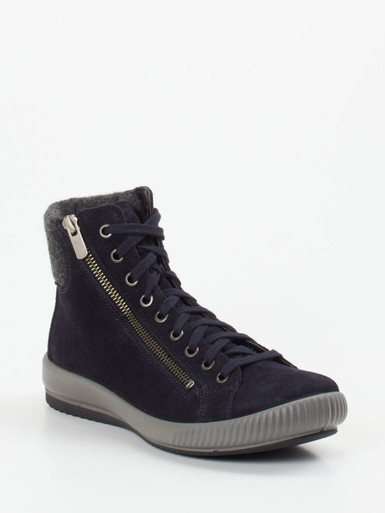 Legero – High-Top Sneaker aus Veloursleder Dunkelblau