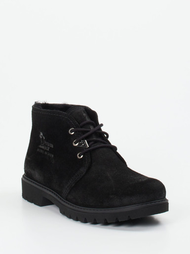 Panama Jack – Schnürboots aus Veloursleder schwarz