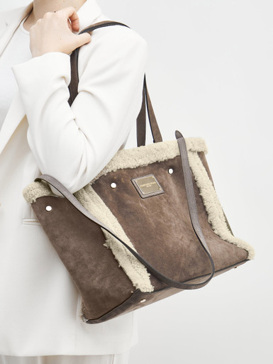 Konstantin Starke – Shopper aus Textil in Taupe