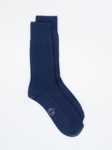 Alto Milano – Freizeitsocken aus Wolle marineblau