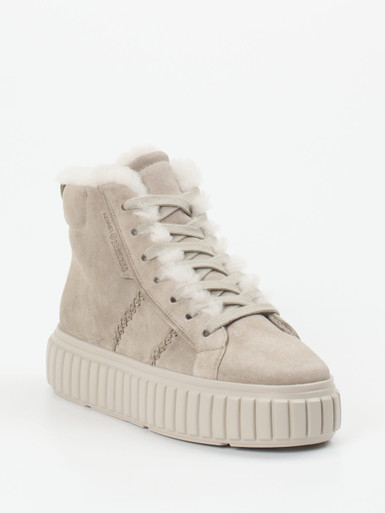 Kennel & Schmenger – High-Top Sneaker aus Veloursleder Grau