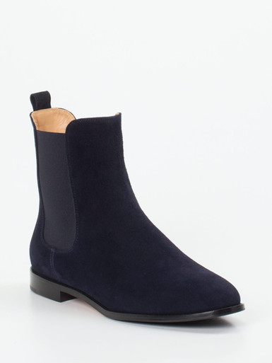 Unützer – Chelsea Boots aus Veloursleder Dunkelblau