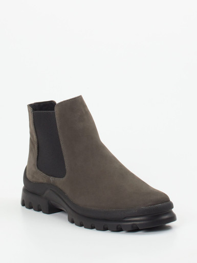Semler – Chelsea Boots aus Nubukleder schlammgrau