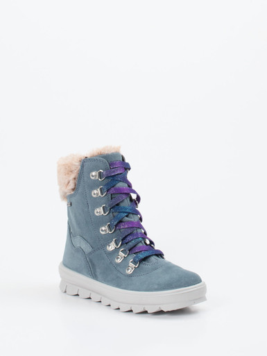 Superfit – Winterboots aus Veloursleder in Blaugrau
