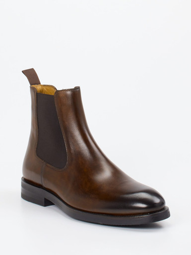 Magnanni – Chelsea Boots aus Kalbleder Dunkelbraun