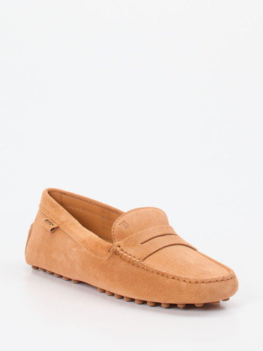 Tod's – Mokassin aus Veloursleder cognacbraun