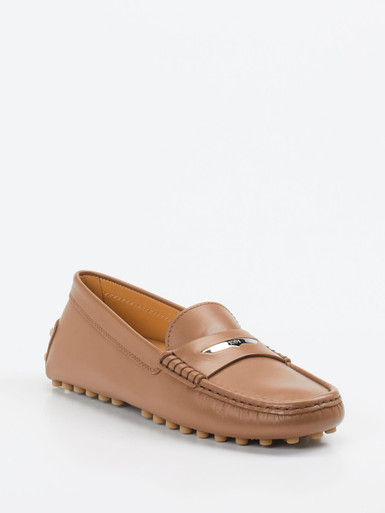 Tod's – Loafer aus Kalbleder in Cognacbraun