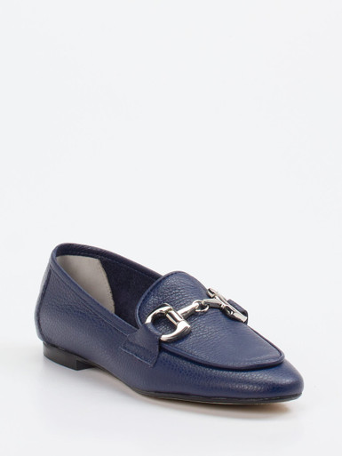 Andrea Puccini – Loafer aus Kalbleder in Marineblau