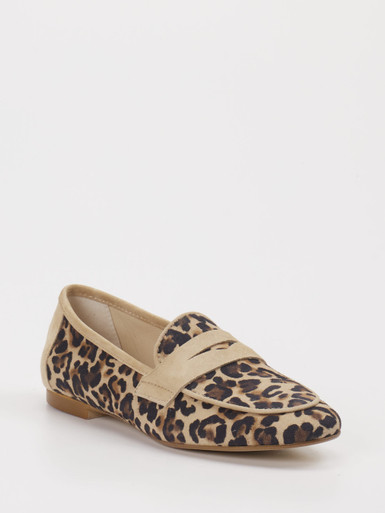 Andrea Puccini – Loafer aus Kalbleder mit Leomuster