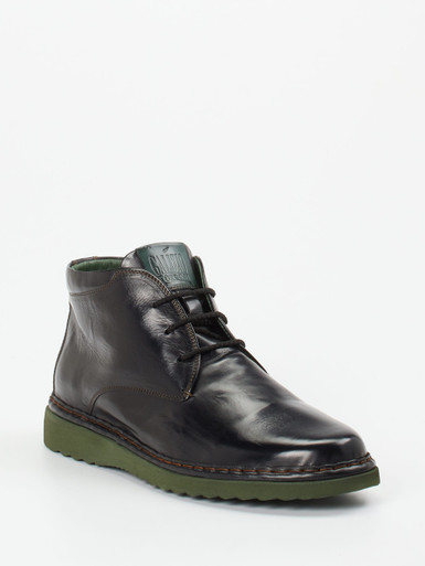 Galizio Torresi – Desert Boots aus Kalbleder schwarz