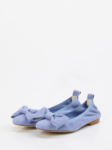 Andrea Puccini – Ballerinas aus Veloursleder Lavendel