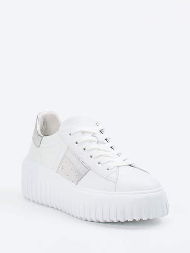 Hogan – Plateau-Sneaker aus Lammleder Weiß