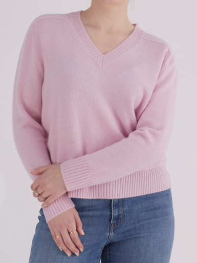 FLONA – Feinstrickpullover aus Kaschmir Rosa