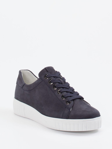 Semler – Sneaker aus Nubukleder Dunkelblau