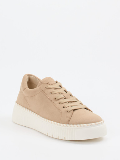 Gabor – Plateau-Sneaker aus Veloursleder beigebraun