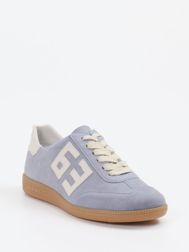 Semler – Retro-Sneaker aus Veloursleder Pastellblau