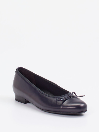 Semler – Ballerinas aus Kalbleder in Dunkelblau
