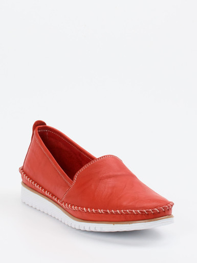 Andrea Conti – Slipper aus Kalbleder in Rot