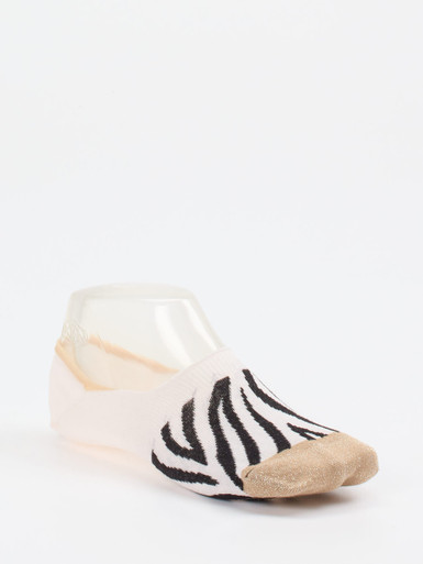 Alto Milano – Füßlinge aus Textil mit Zebramuster