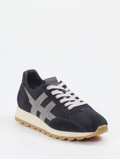 Hogan – Retro-Sneaker aus Veloursleder und Mesh