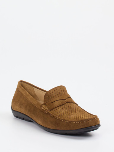 Quarvif – Loafer aus Veloursleder Cognacbraun