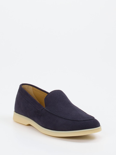 Henderson – Loafer aus Veloursleder Dunkelblau