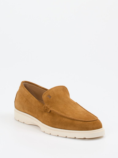 Tod's – Loafer aus Veloursleder cognacbraun