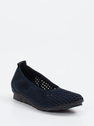 Arche – Ballerinas aus Nubukleder in Dunkelblau