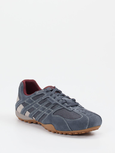 Geox – Sneaker aus Veloursleder und Mesh blau