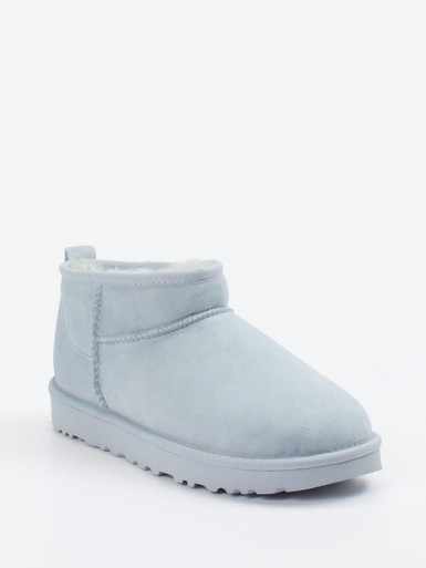 UGG – Stiefeletten aus Veloursleder in Hellblau