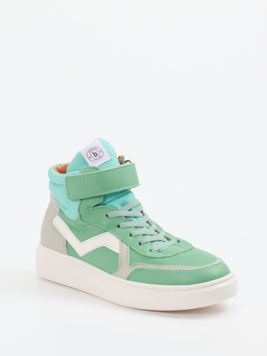 Bisgaard – High-Top Sneaker aus Kalbleder Mintgrün