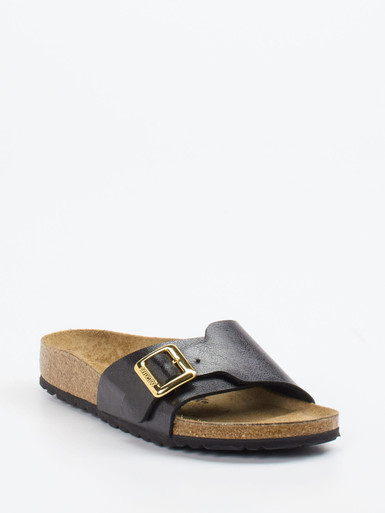 Birkenstock – Pantolette aus Synthetik in Schwarz