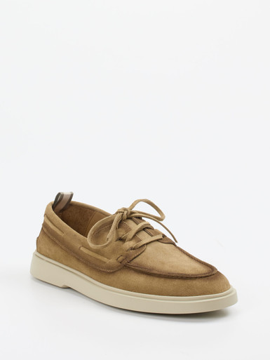 Officine Creative – Bootsschuh aus Veloursleder Sandbraun