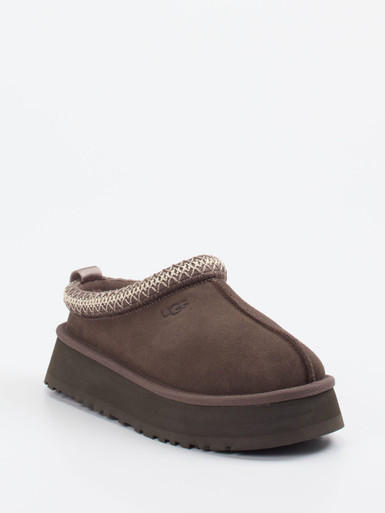 UGG – Hausschuh aus Veloursleder mokkabraun