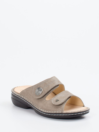 Finn Comfort – Komfort-Pantolette aus Kalbleder taupe