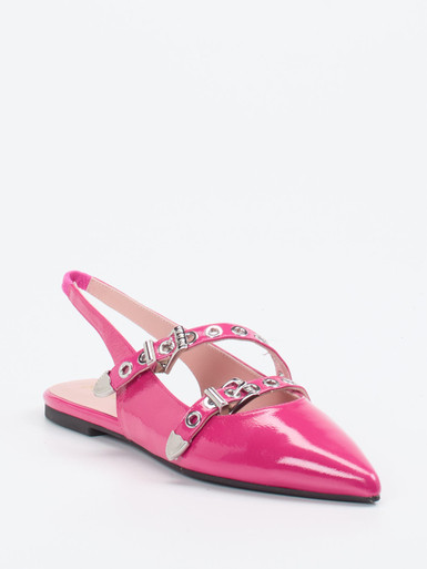 Pretty Ballerinas – Slingback-Ballerinas aus Lackleder Pink